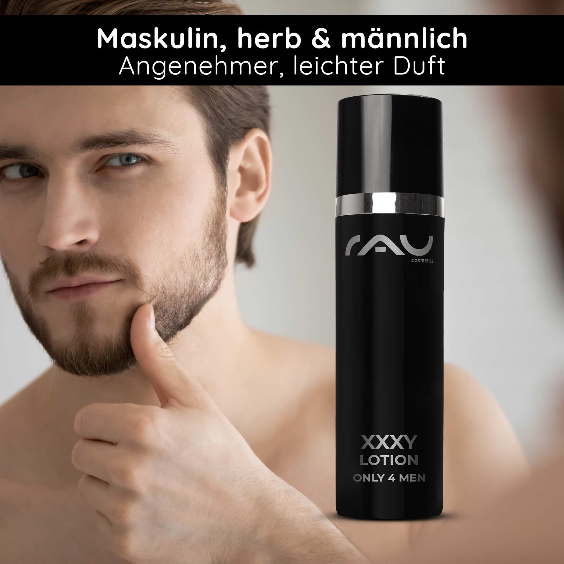 Cura maschile: presentazione della lozione XXXY come compagna ideale per la routine quotidiana viso e dopobarba.