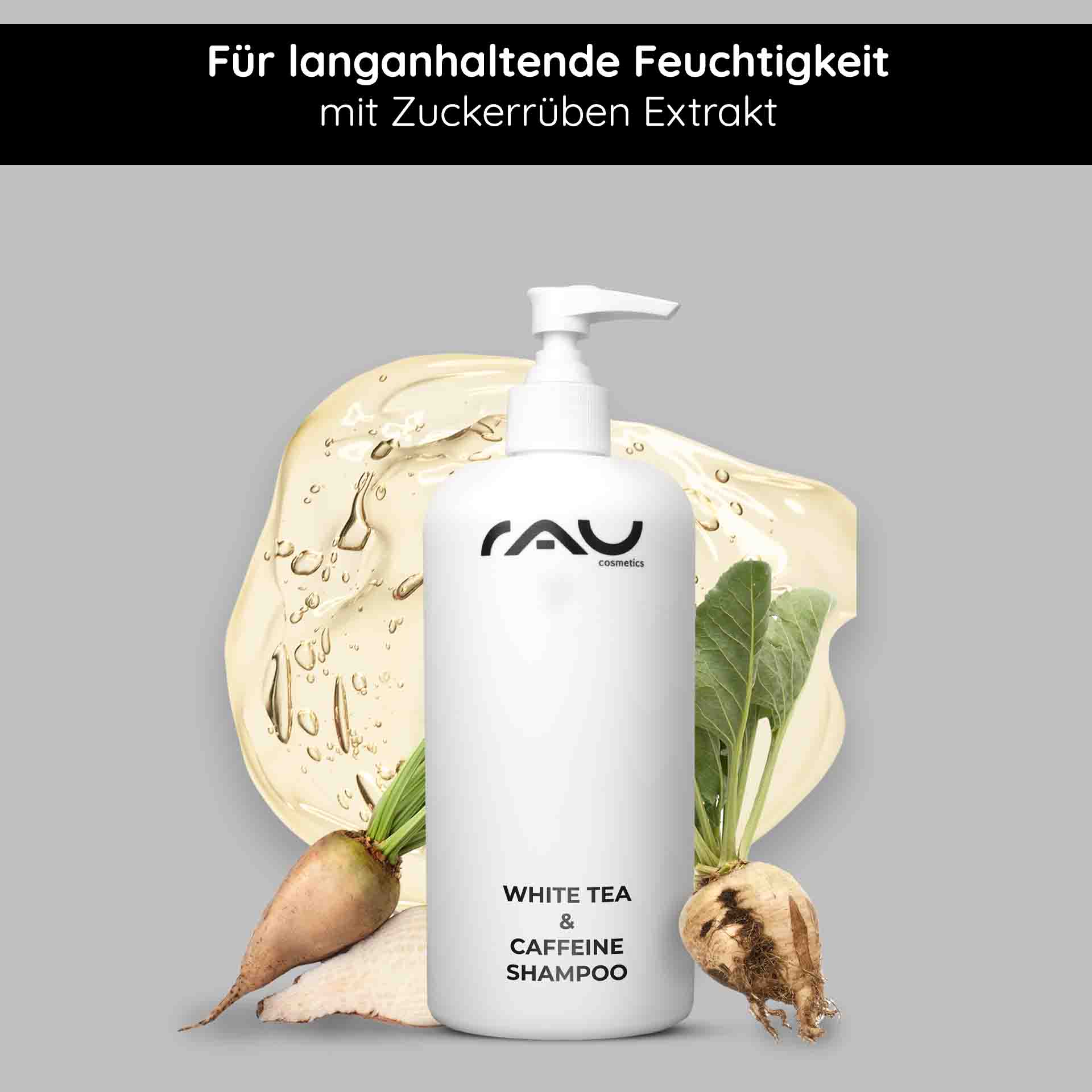 Shampoo per capelli al tè bianco e caffeina 500 ml 