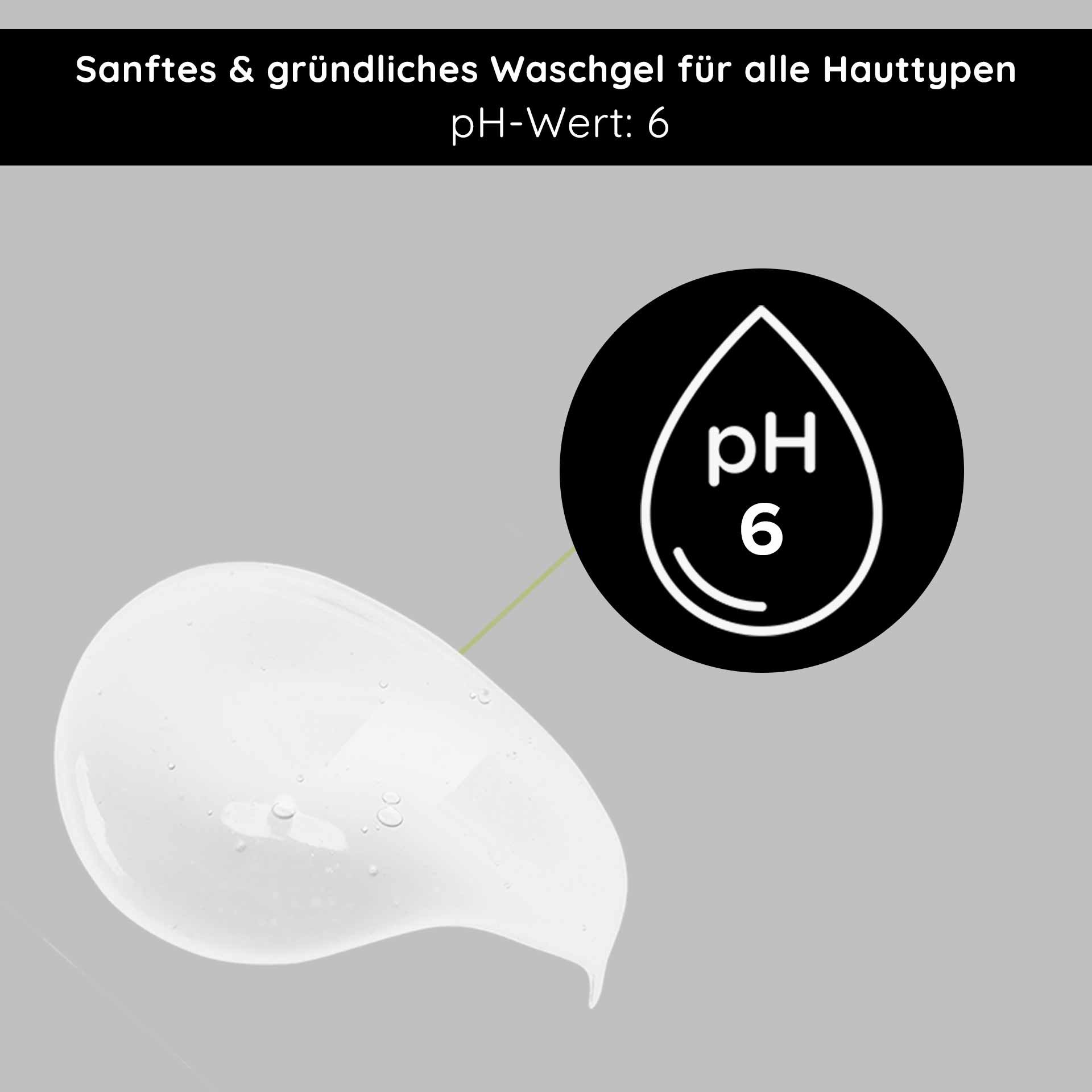 Sanftes, gründliches Waschgel per alle Hauttypen con pH-Wert 6, präsentiert per RAU Cosmetics Silver Facial Washgel.