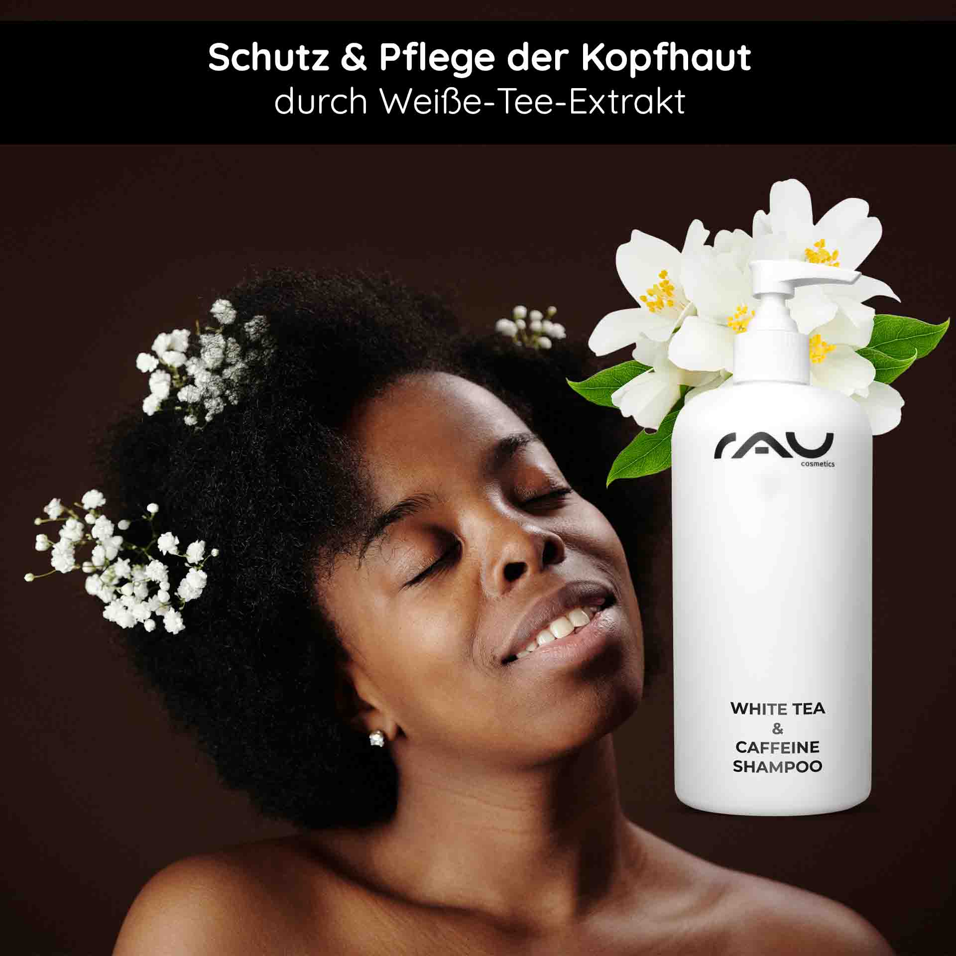 Shampoo per capelli al tè bianco e caffeina 500 ml 