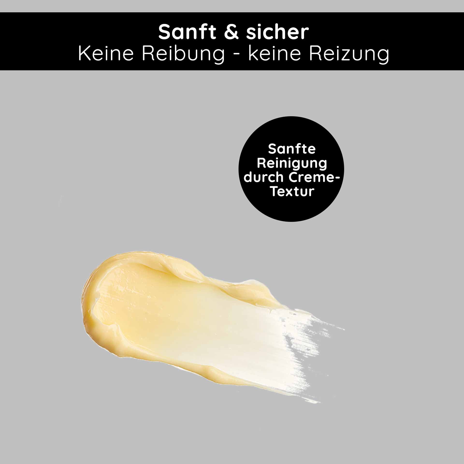 Texture in crema morbida del RAU Sunflower Enzyme Peeling, sottolinea la detersione delicata e senza attrito né irritazioni cutanee, ideale per pelli sensibili.