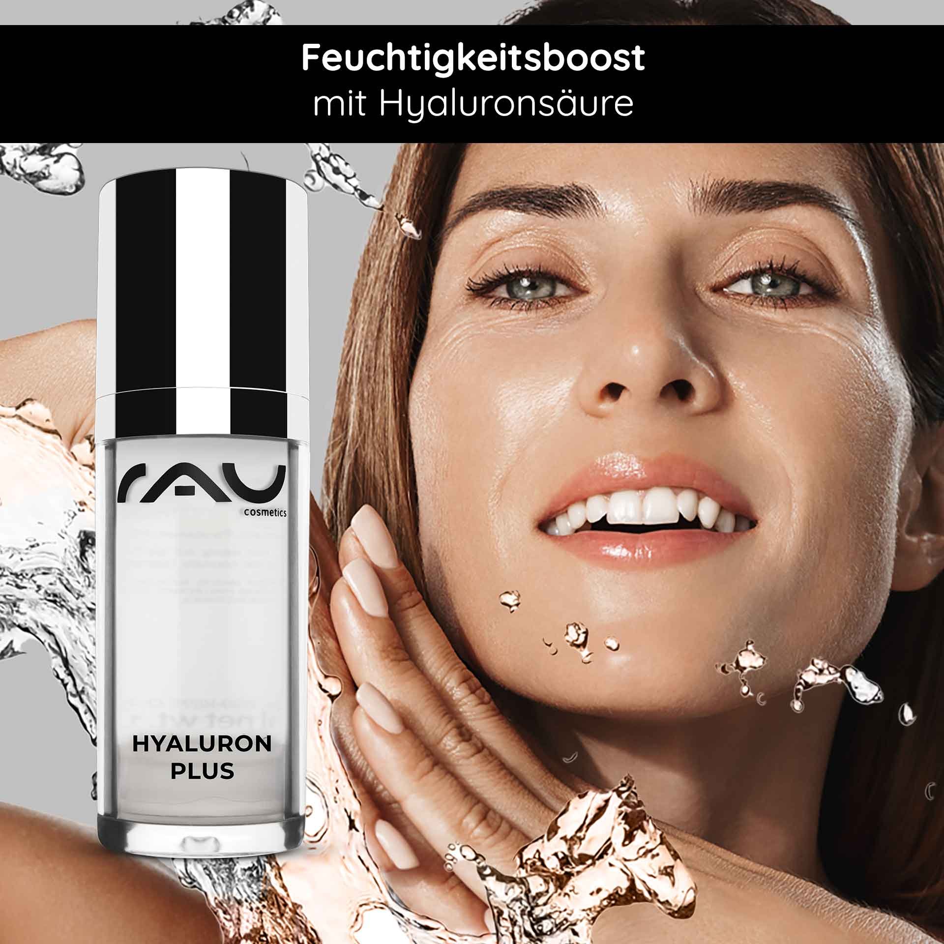 Cura efficace: il gel Hyaluron Plus garantisce un'idratazione intensa e un rimpolpamento della pelle.