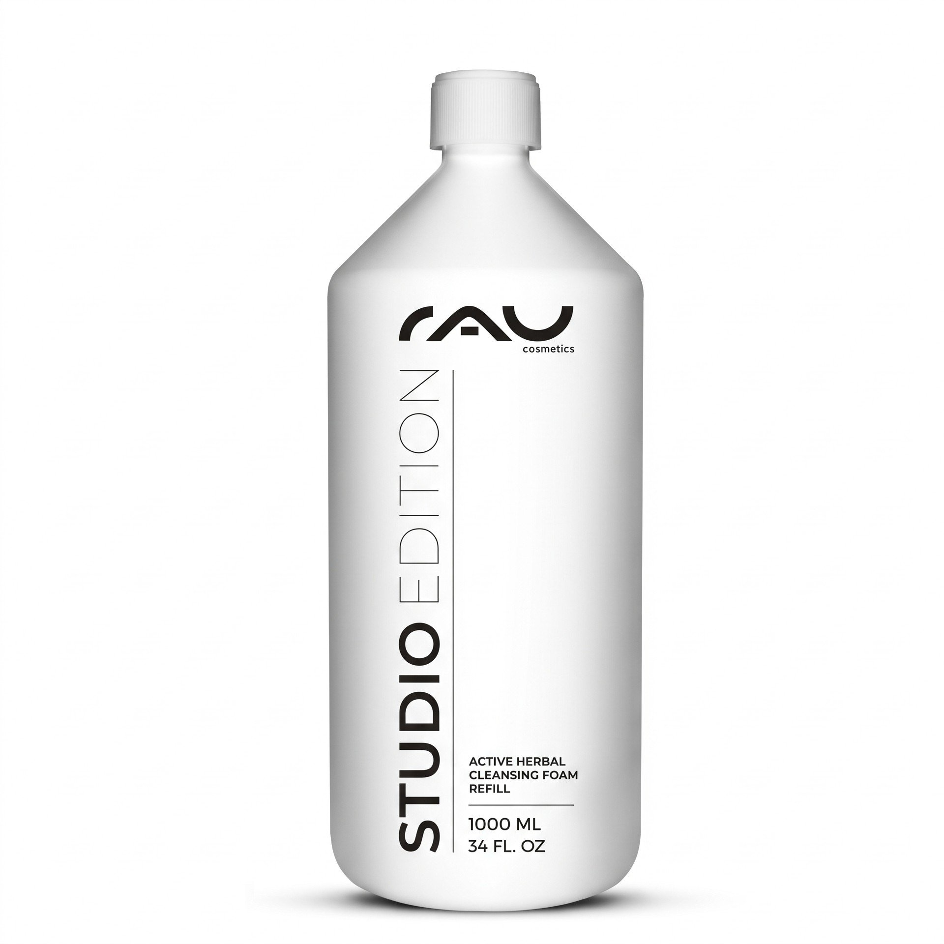 RAU Cosmetics Beyond Active Herbal Cleansing Foam Refill 1000 ml Studio Edition – Nachfüllpack Reinigungsschaum, Reinigungsschaum, Nachfüllflasche, Kosmetik, weiß, 1000 ml