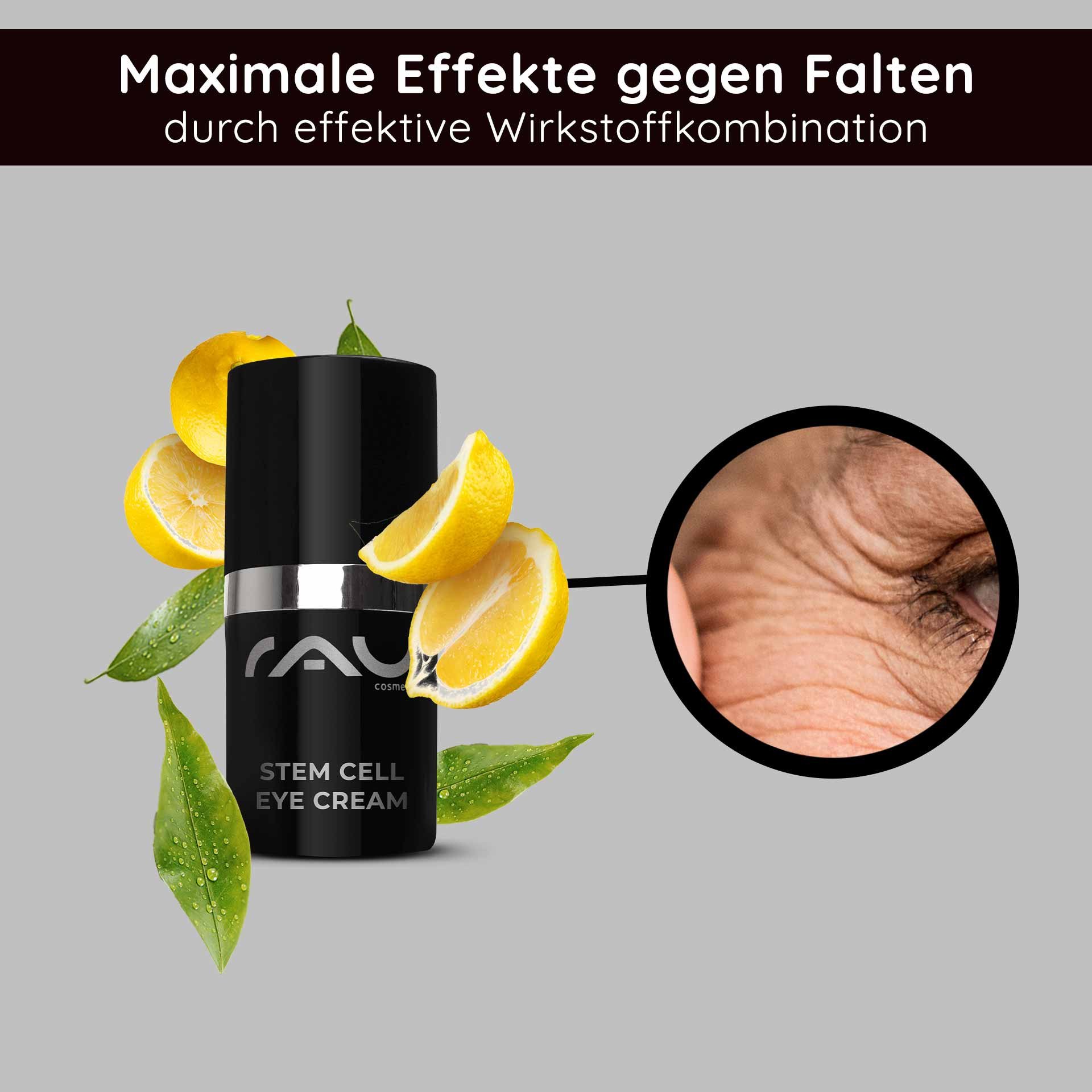 Stammzell-Technologie: Die Stem Cell Eye Cream nutzt Extrakte aus Traube, Alpenrose e Schweizer Apfel zur Regeneration.