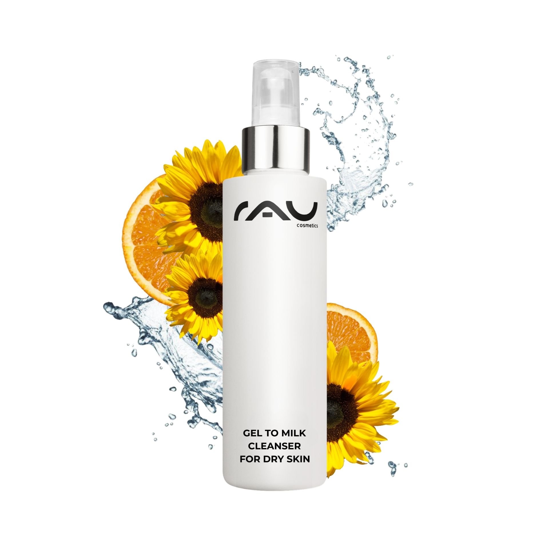 Detersione delicata: Una donna si lava il viso con la texture Gel-to-Milk.