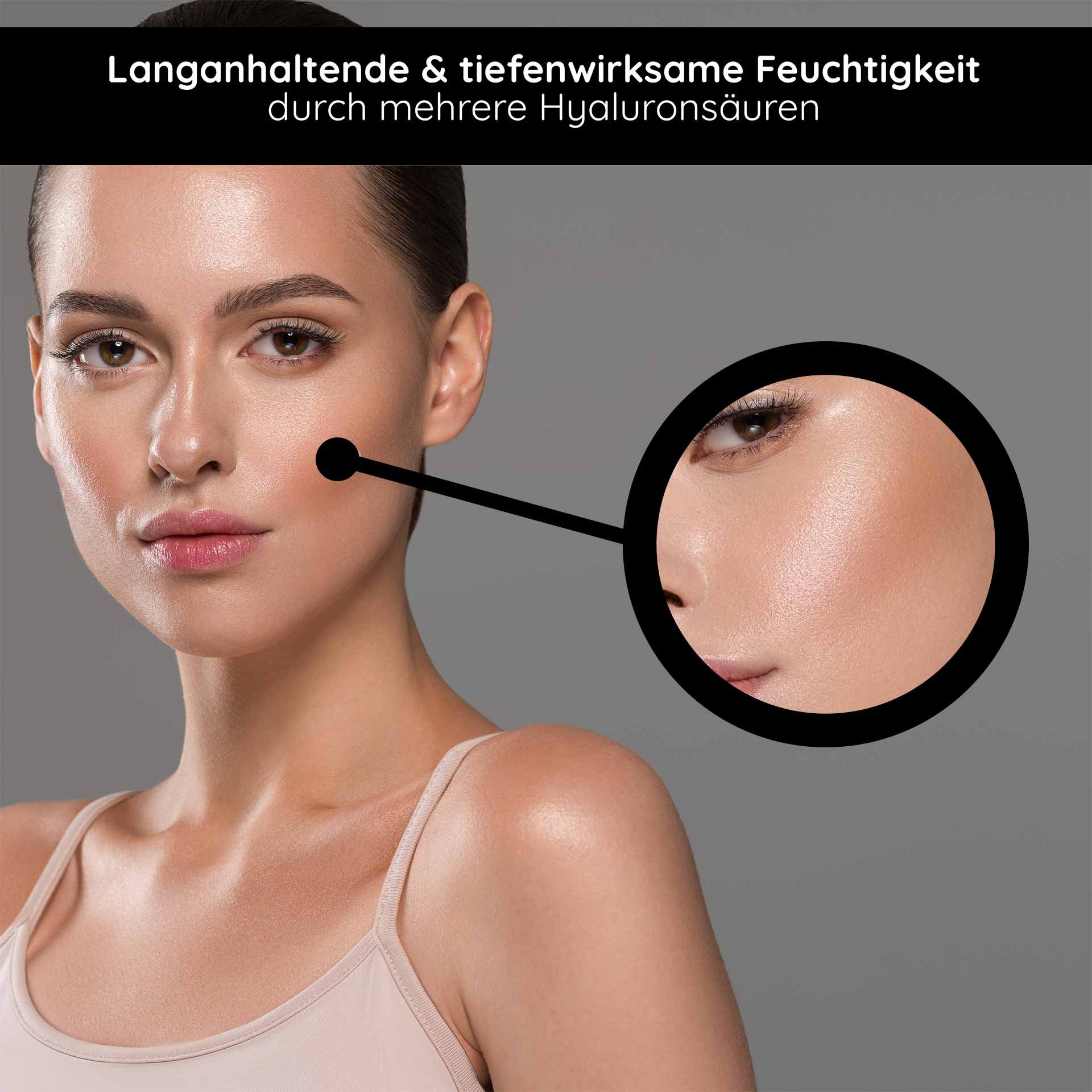 Applicazione delicata: una mano distribuisce uniformemente la crema idratante sulla pelle del viso.