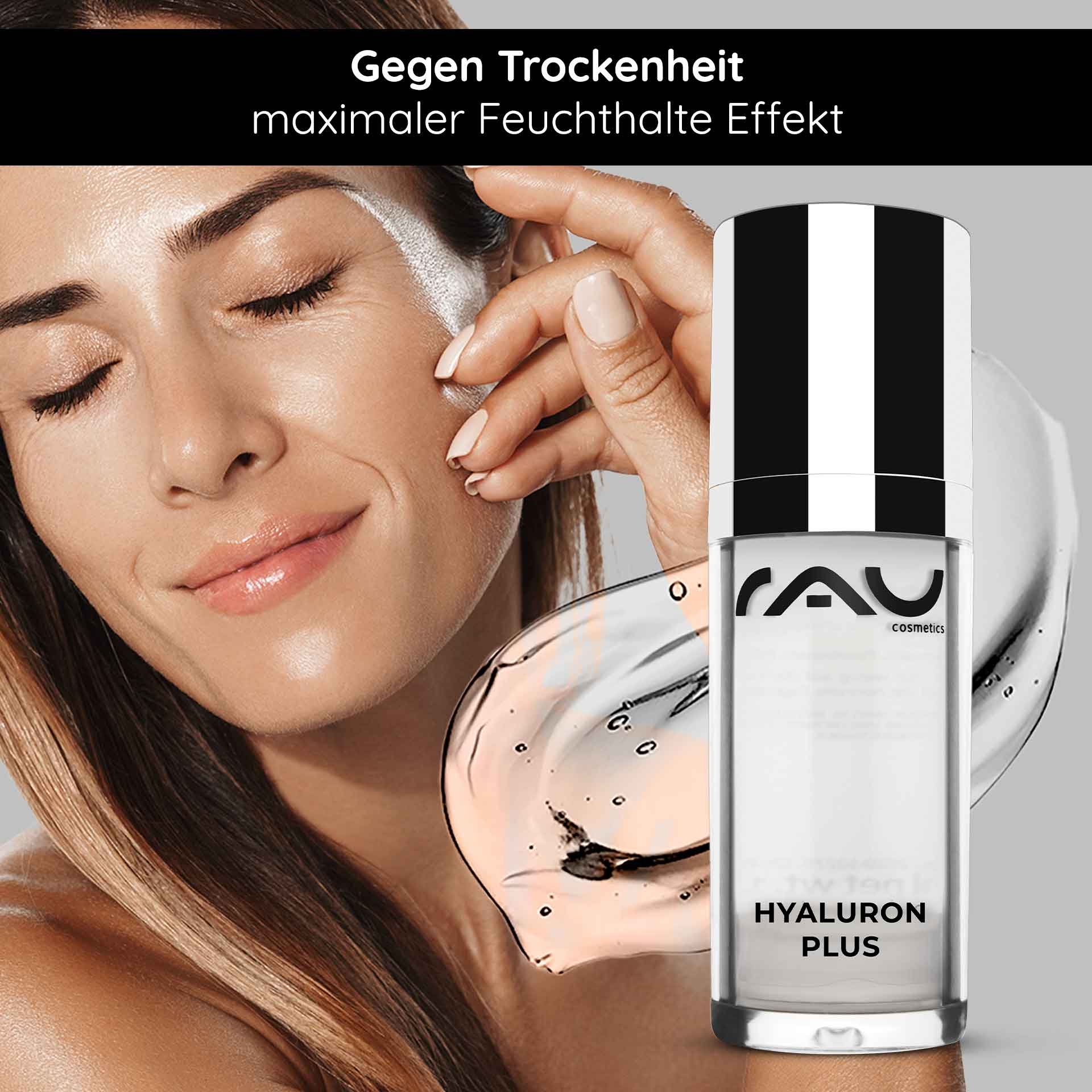 Anti-Aging Serum: Der elegante Spender unterstreicht die professionelle Qualität der RAU Cosmetics Wirkstoffkosmetik.