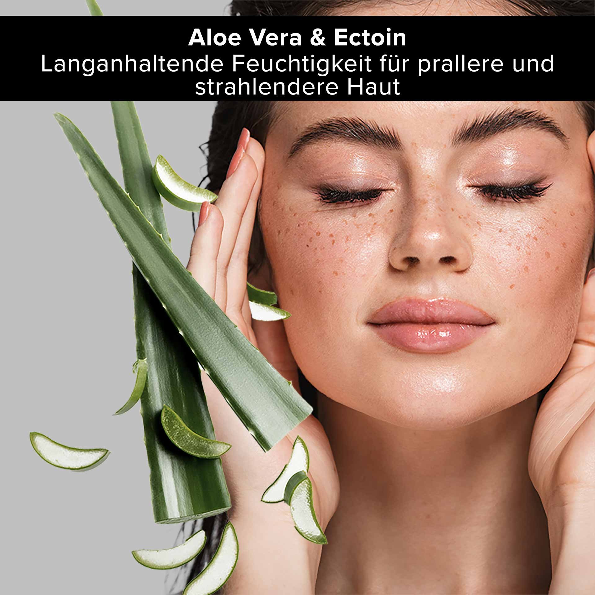 RAU Cosmetics Aloe Vera Face Moisturizer Gel – Tubo da 75 ml con aloe vera lenitiva ed Ectoin® per un'idratazione delicata della pelle sensibile.