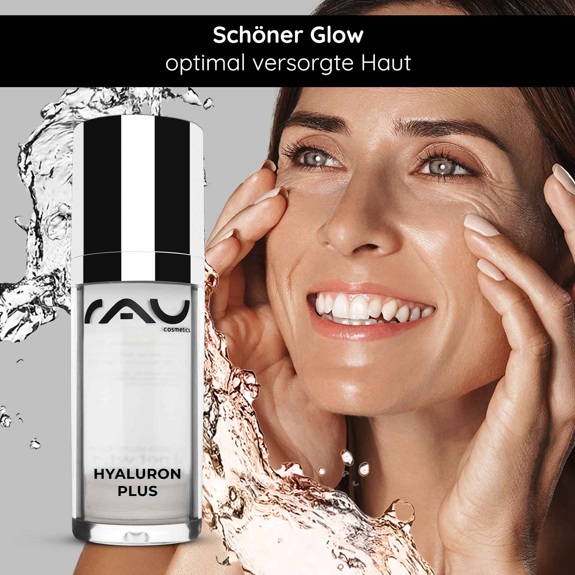 RAU Hyaluron Plus 30 ml - Siero viso altamente concentrato in dispenser airless per un effetto lifting immediato visibile.