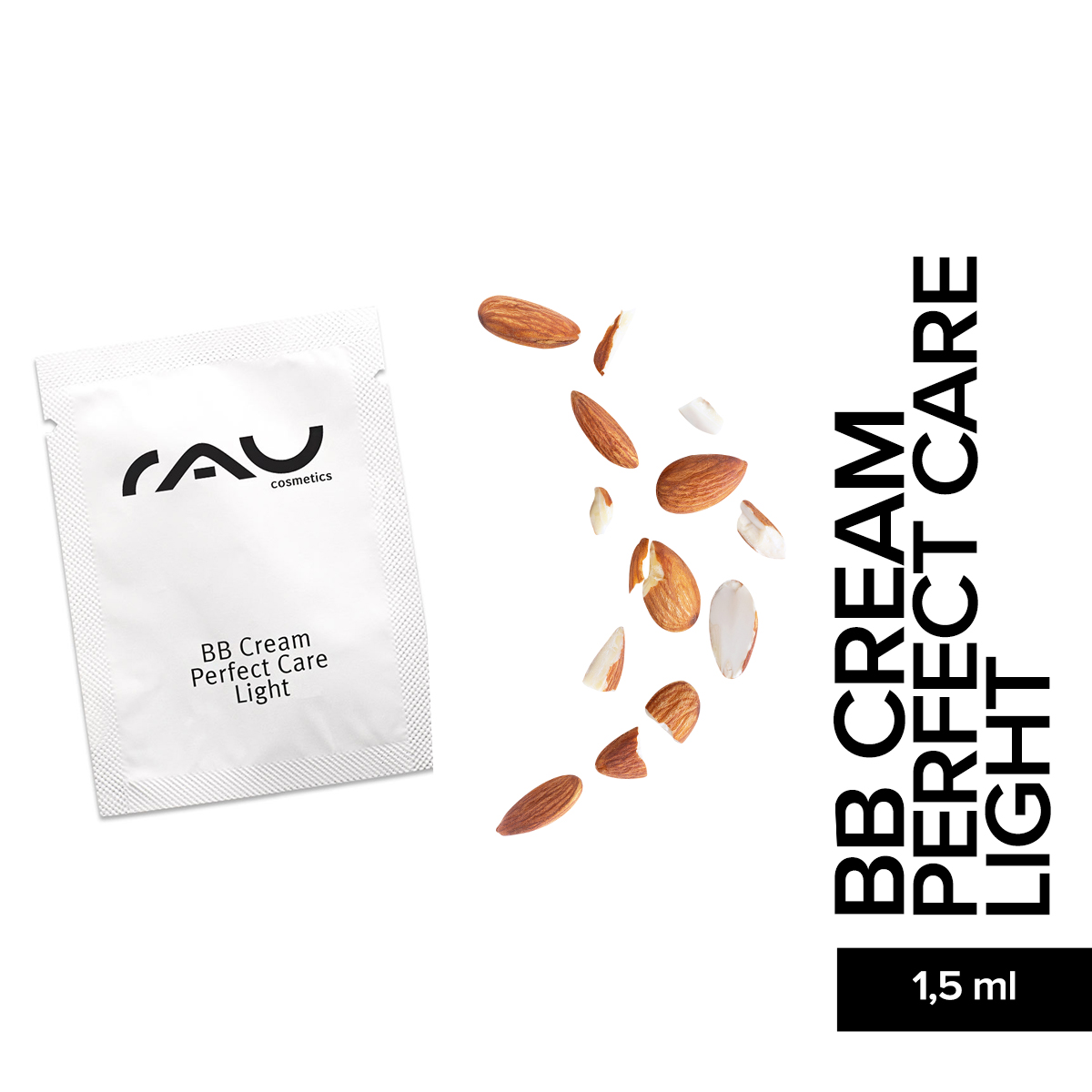 bbcreamlight1-5ml RAU BB Cream Perfect Care light 1,5 ml - Gesichtspflege und Make-up in einem BB Cream Makeup Foundation Hautpflege Gesichtspflege
